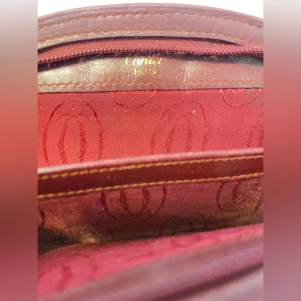 Authentic Vintage Cartier Les Must de Cartier 2-Compartment Zipper Pouch - Picture 4 of 5